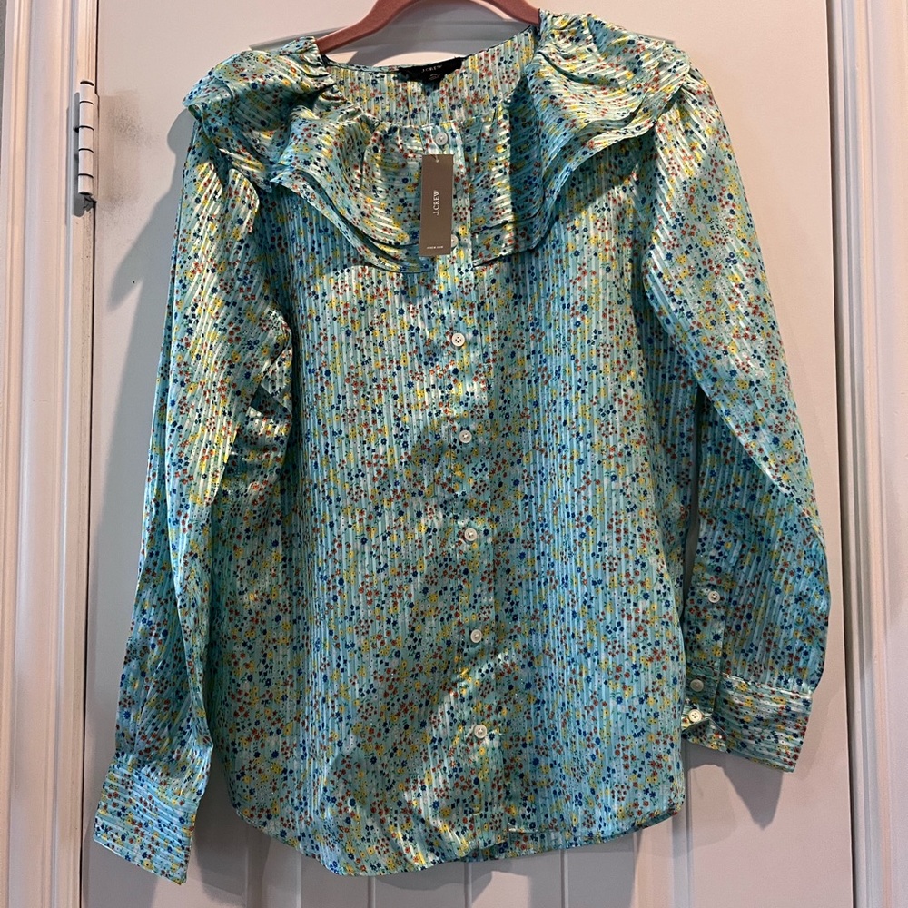 J.crew ruffled top
